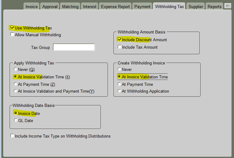 Oracle Application's Blog Withholding Tax setup in oracle apps r12
