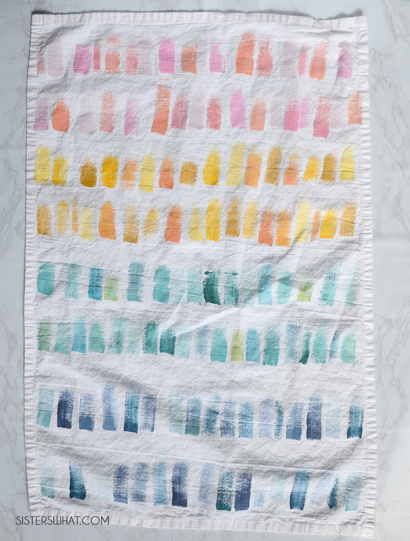 DIY Painted Tea Towels Sisters, What!