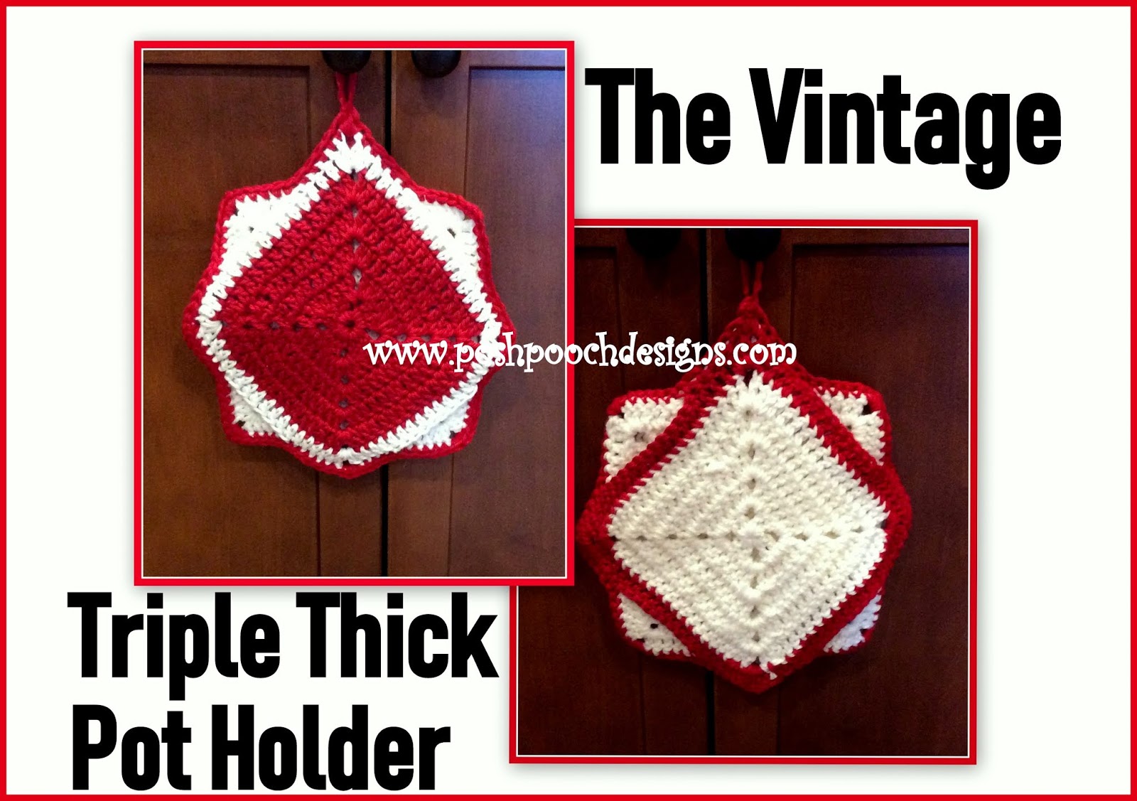Posh Pooch Designs : Triple Thick Pot Holder Crochet Pattern