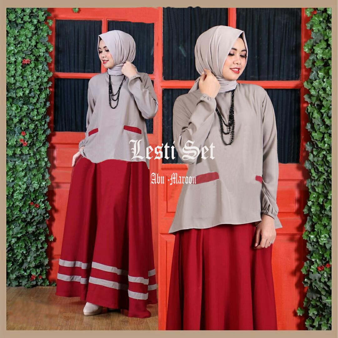 fashion muslimah modern busana muslim gamis syari lesty fashion muslimah modern busana muslim gamis syari lesty
