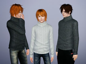 My Sims 3 Blog: Turtleneck for Teen Males by Tamamaro