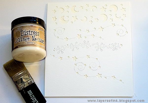 Layers of ink - Christmas Joy Mixed-Media Panel, for the SSS DieCember Blog Hop
