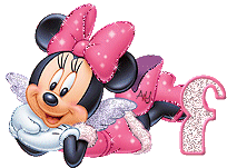 Alfabeto de Minnie Mouse con alitas F.