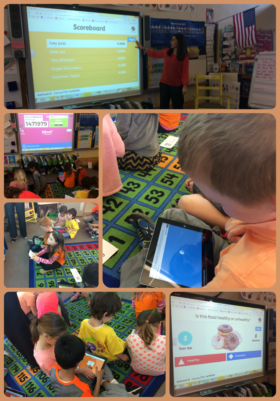 Digital Learning in Middleton Kahoot! in Kindergarten