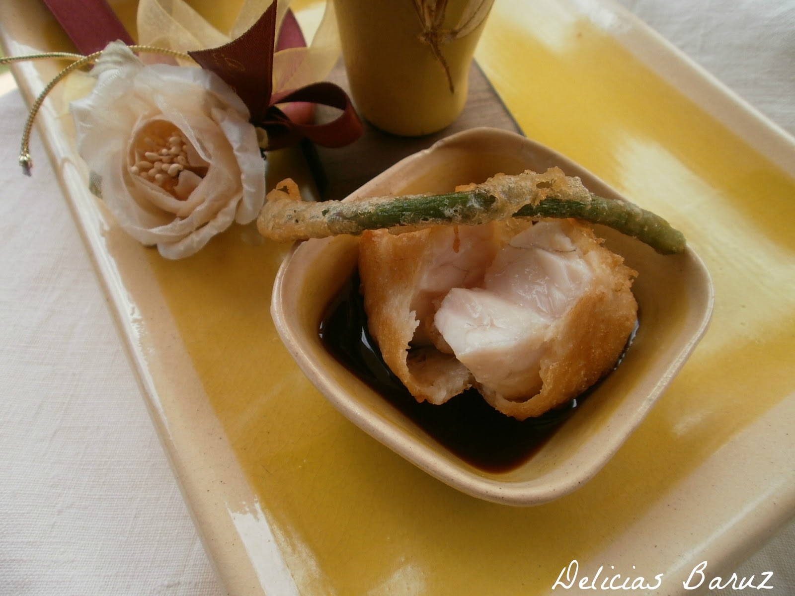 Delicias baruz TEMPURA DE CORVINA Y ESPÁRRAGOS TRIGUEROS