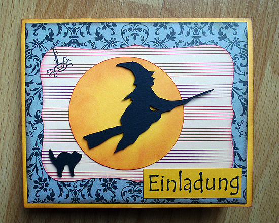 Antjes Papierkunst: Einladung zur Hexenparty