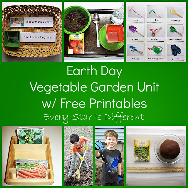 Earth Day Vegetable Garden Unit with Free Printables