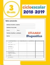 Examen de diagnostico Tercer grado 2018-2019 Examen de diagnostico Tercer grado 2018-2019