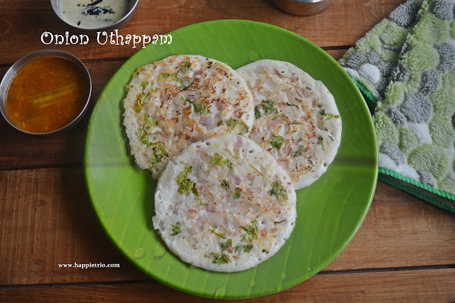 Onion Uttapam Recipe | How to make Onion Uttapam | Vengaya Uttapam