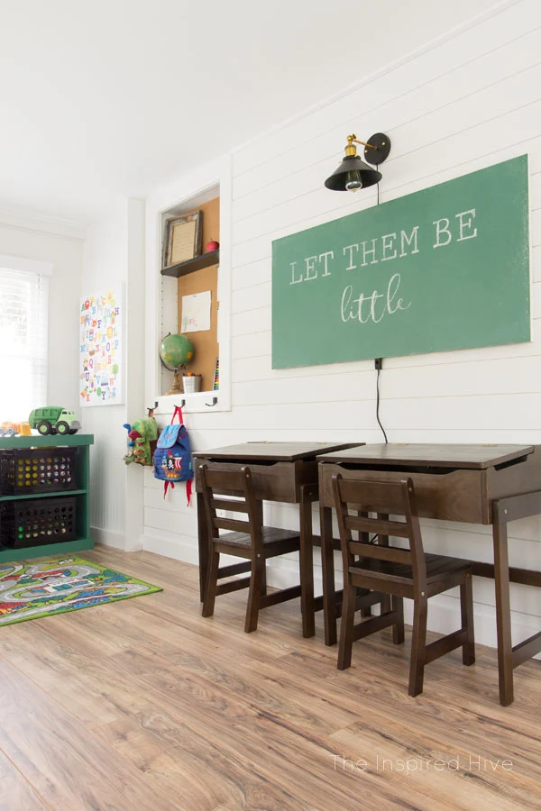 Modern Vintage Schoolhouse Playroom Reveal The Inspired Hive