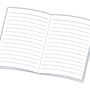 開いたノートのイラスト