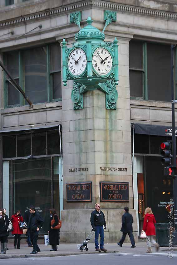 Chicago Architecture & Cityscape Marshall Fields [The Great Clocks