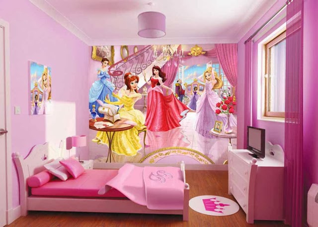 Desain Kamar  Tidur  Anak Minimalis  Warna Pink 