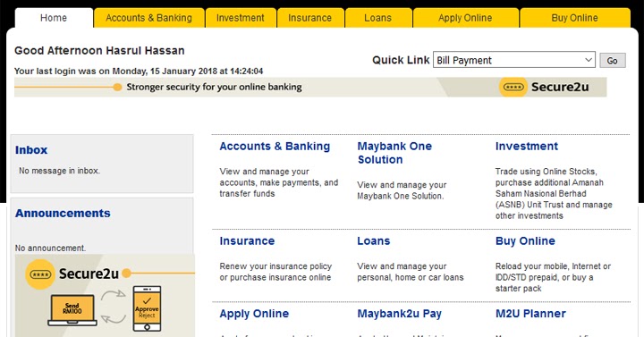 Cara Mendapatkan Statement atau Penyata Kewangan Maybank Secara Online