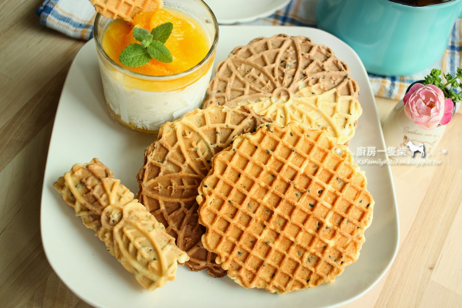 廚房一隻柴-義式芝麻薄餅(Pizzelle Cookies)