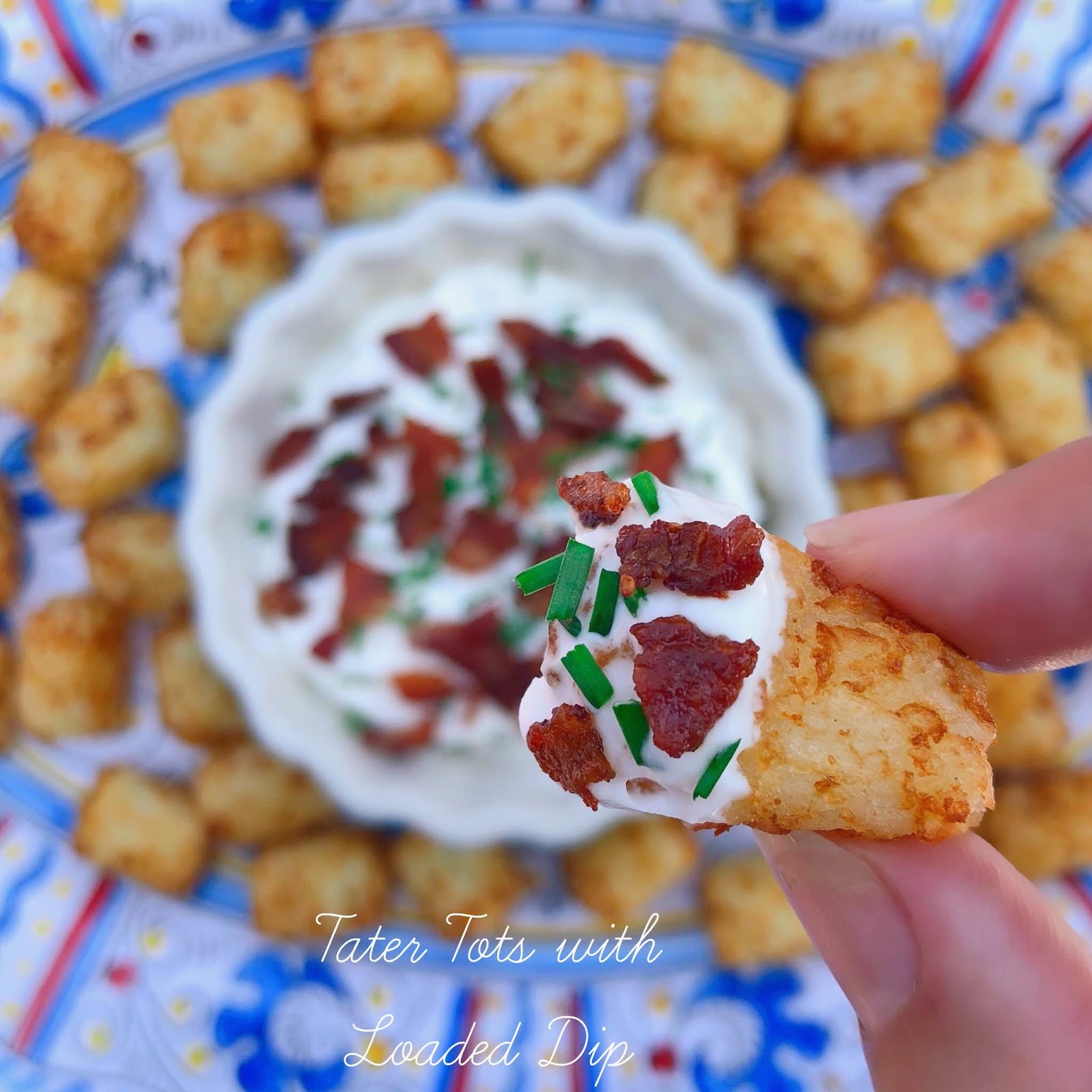 Jac o' lyn Murphy Baked Potato Tots with Loaded Dip