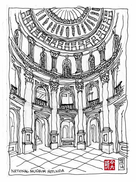 The rotunda sketch - National Mueum of Singapore