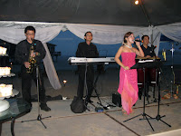 Jason's wedding jazz band performing during the wedding