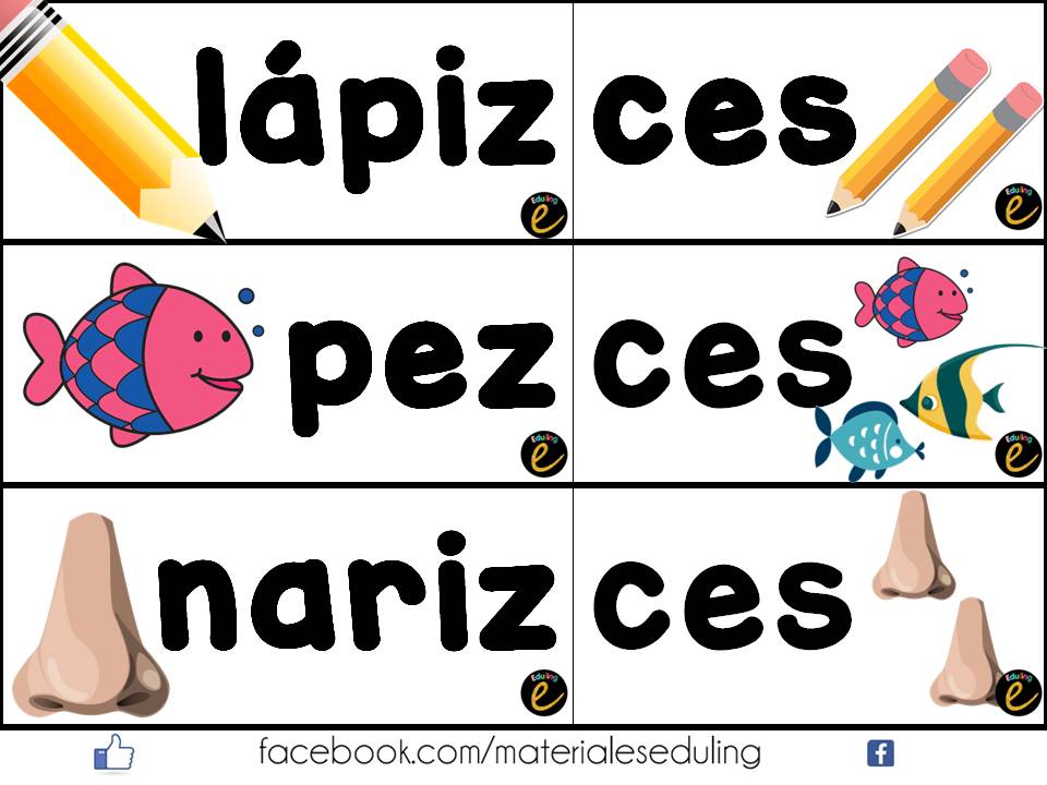 Eduling Singular y plural Silabarios, Educacion