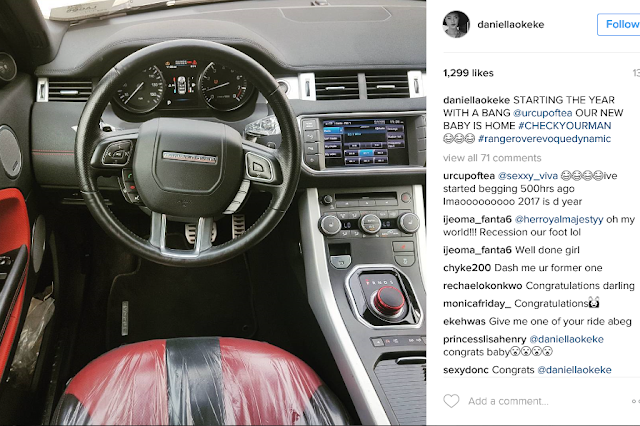 1a7 Photos: Actress Daniella Okeke shows off Range Rover she got from her bae