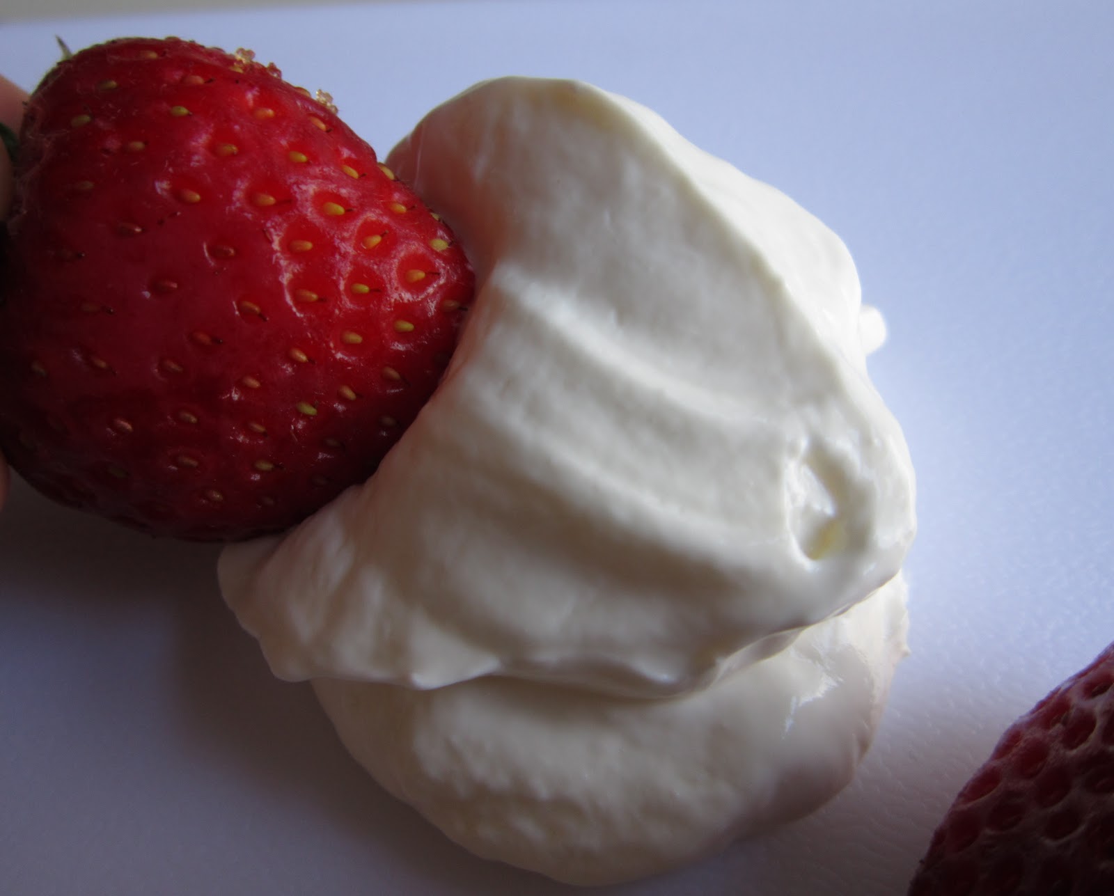 love in spoonfuls strawberries, brown sugar, sour cream.