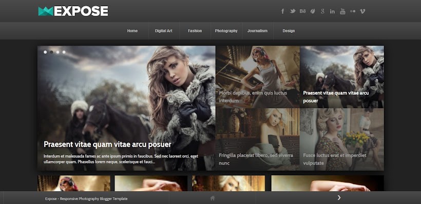 Expose Free Blogger Template