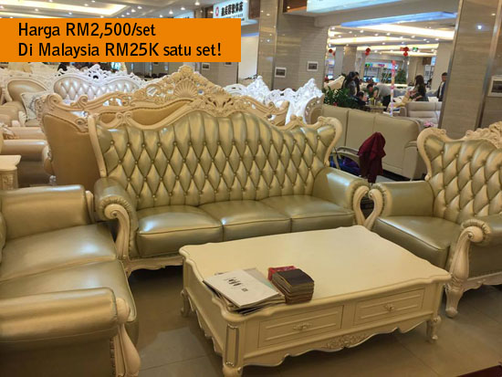 Tips Untuk Beli Perabot Murah Fooshan Harga set sofa murah eksklusif di Fooshan, China