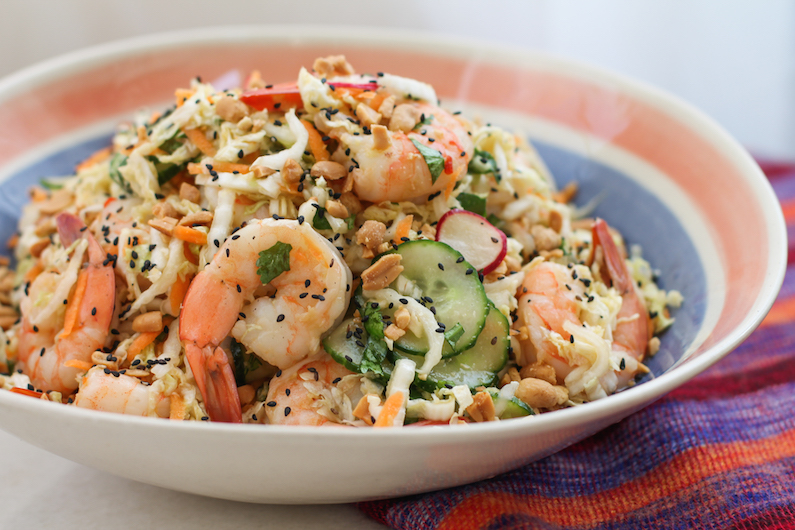 Food Lust People Love Thai Spiced Shrimp Cabbage Coleslaw