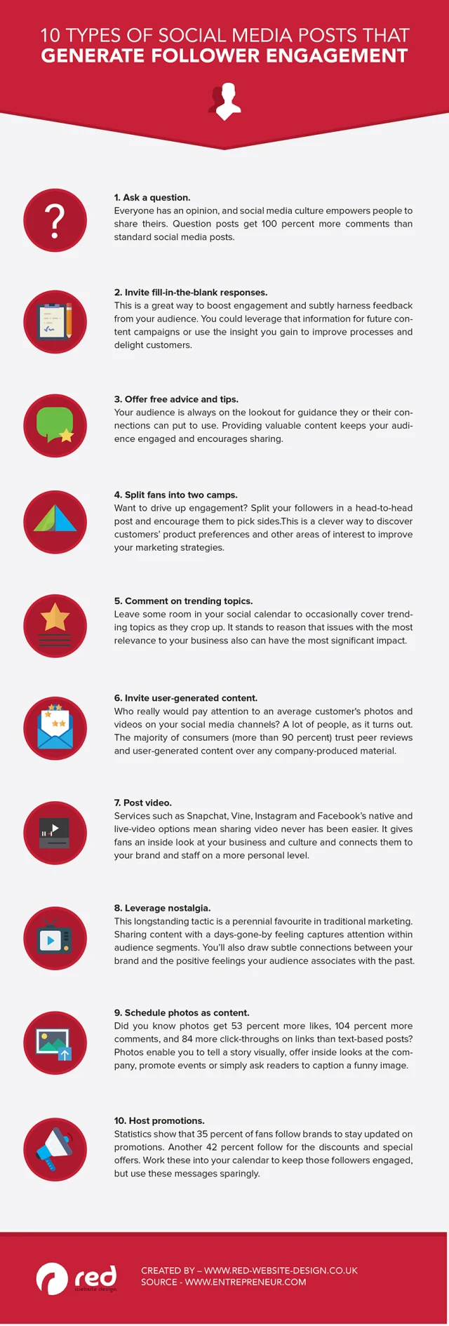  10 Types of Social Media Posts That Generate Engagement With Followers [Infographic]
