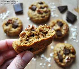 recette cookies vegans avoine chocolat