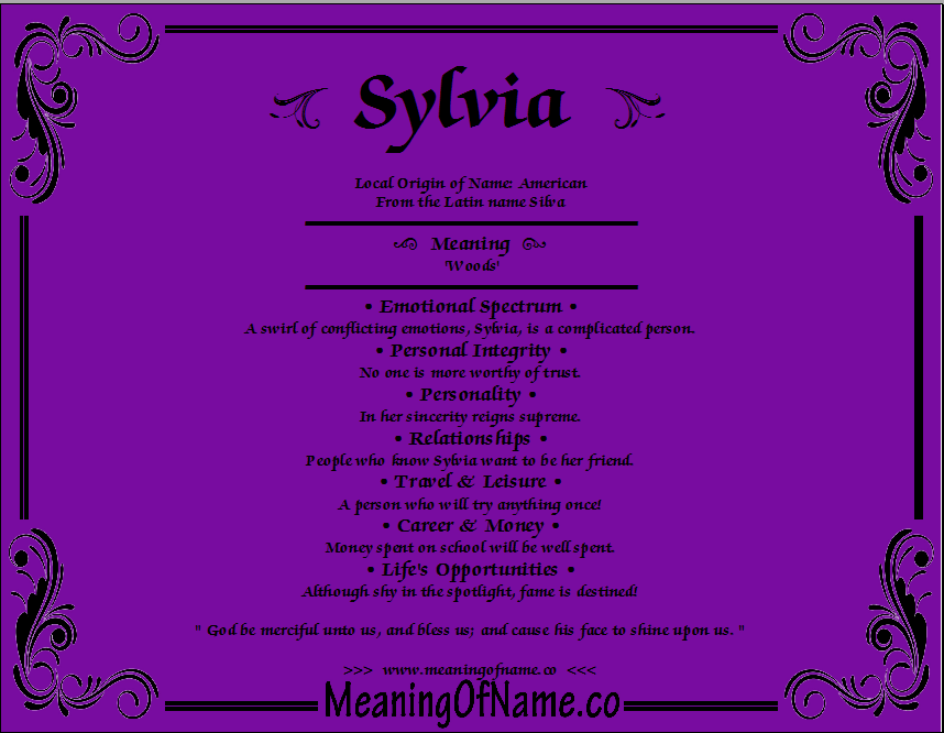 Sylvia Meaning of Name