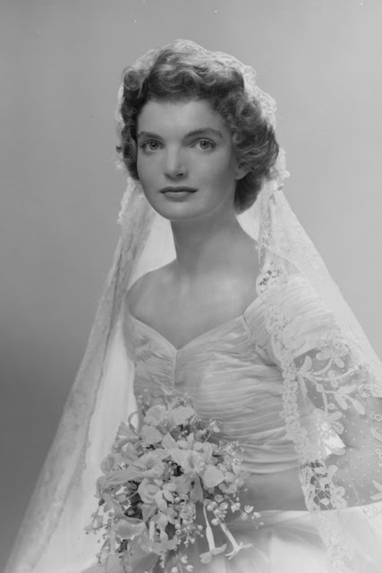 Jacqueline Bouvier Kennedy's Wedding Dress and Veil ~ Teach Me Genealogy