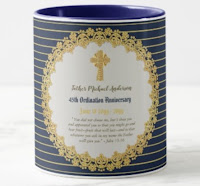 45th priest mug anniversary ordained sapphire gold