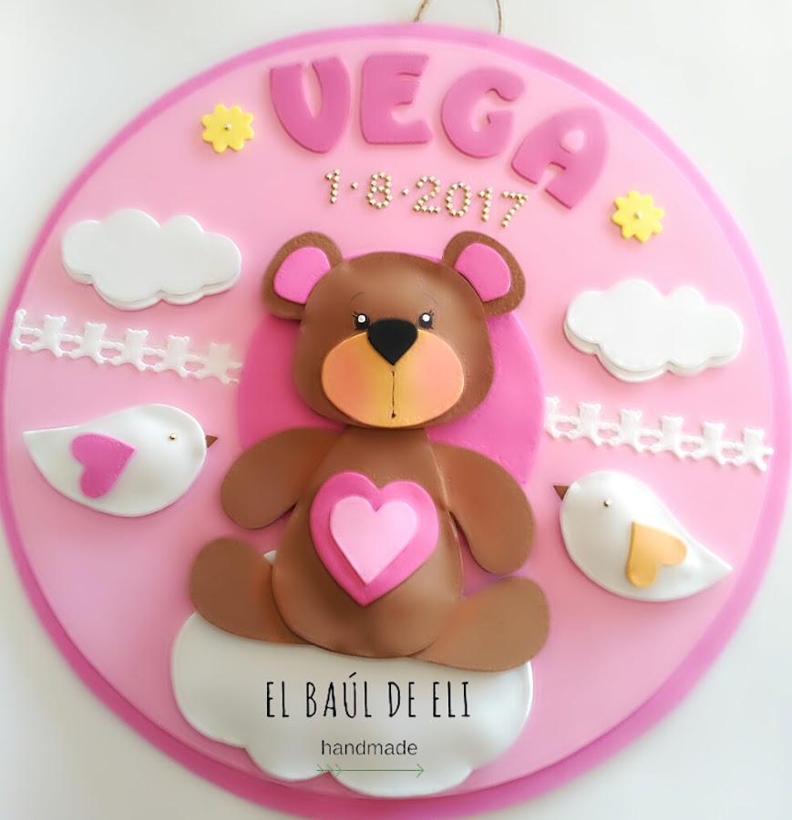 cartel infantil, goma eva