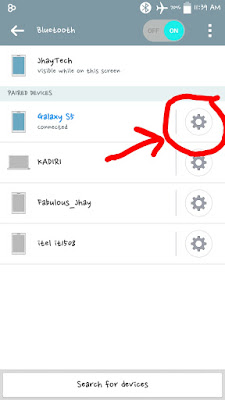 Bluetooth paired devices