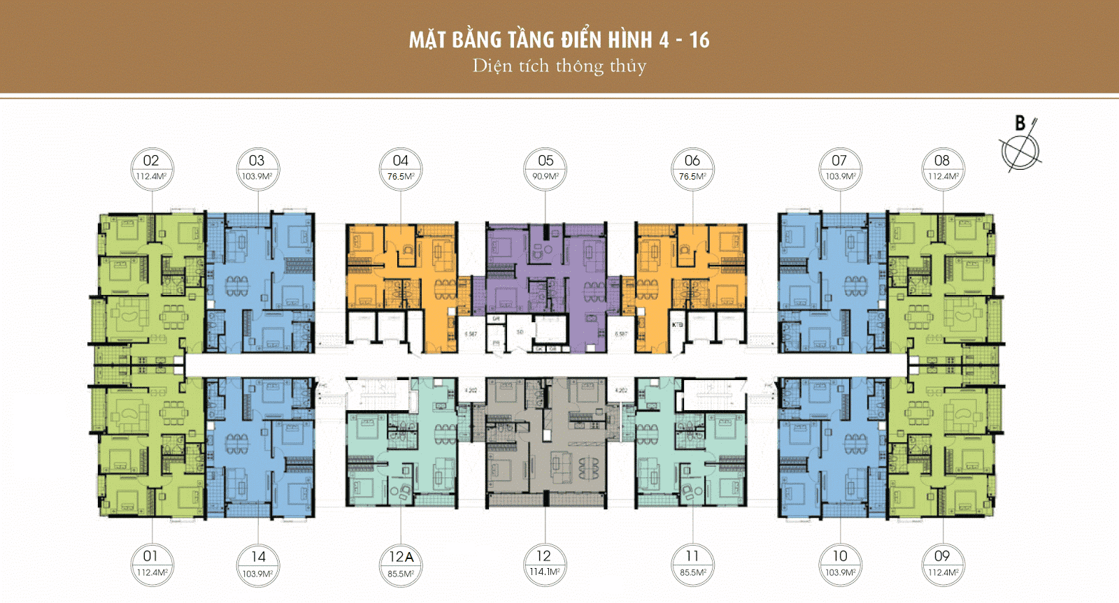 Mặt bằng dự án One 18 Ngọc Lâm Mặt bằng dự án One 18 Ngọc Lâm