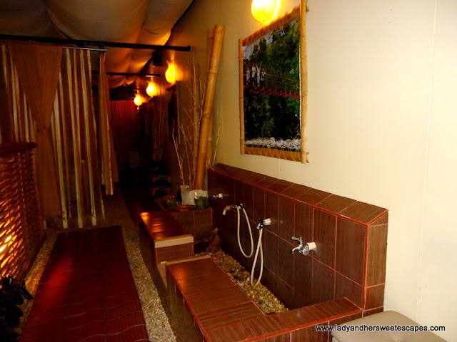 wash area at Tibiao Fish Spa