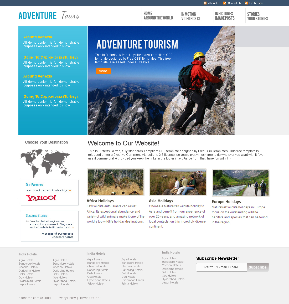 ManuJohn(webdesigner-Cochin): Adventure Tourism Company Website Design