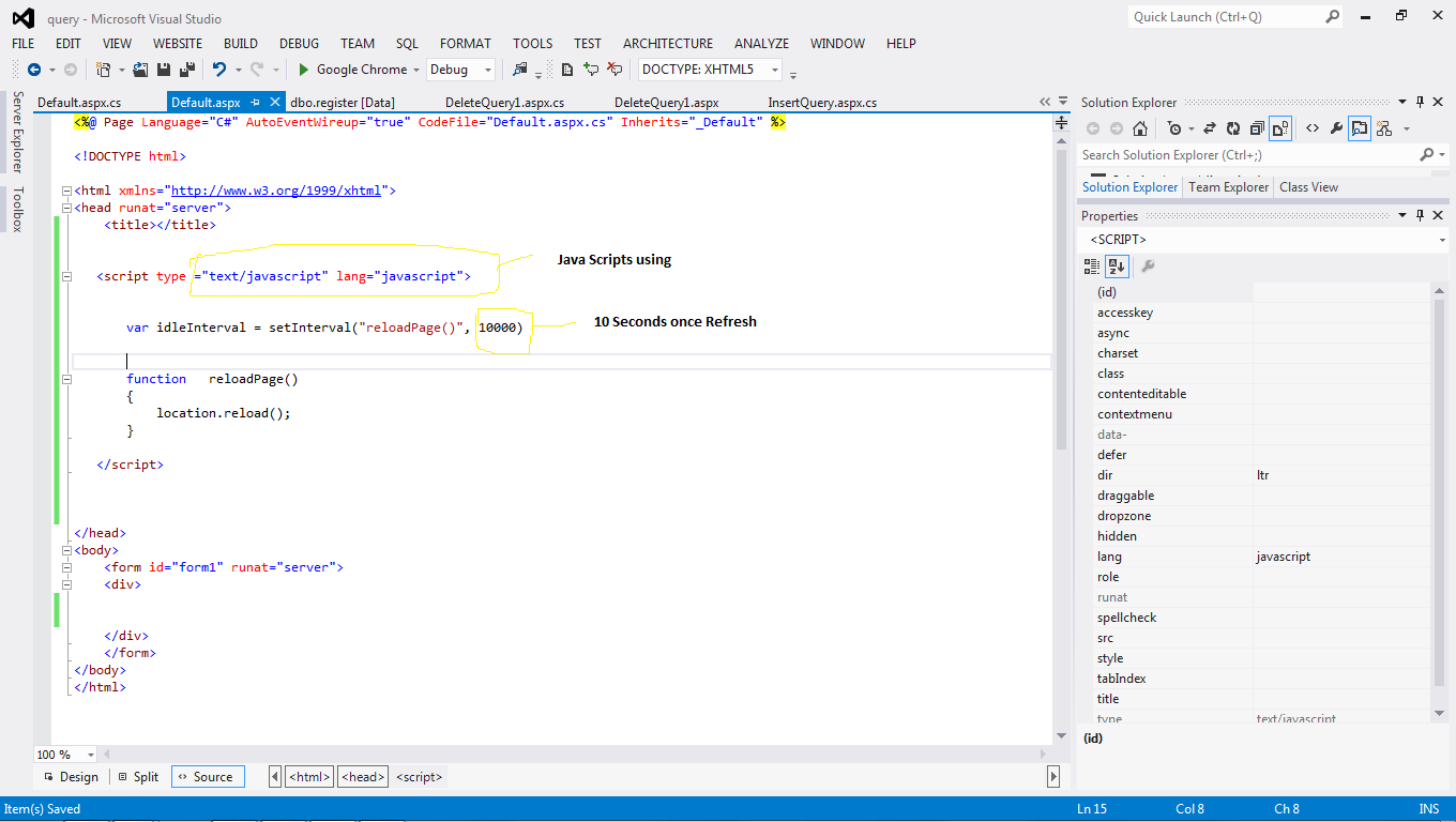 Написанный JAVASCRIPT В Visual Studio. Тег html xmlns. WINFORMS для JAVASCRIPT. Анимация в JAVASCRIPT С помощью SETINTERVAL. Id скриптов