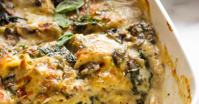 CHICKEN MUSHROOM AND SPINACH LASAGNA - CookPed
