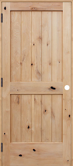 Pacific-Entries-door-alder-knotty-farmhouse-plank-wood-panel-hello lovely
