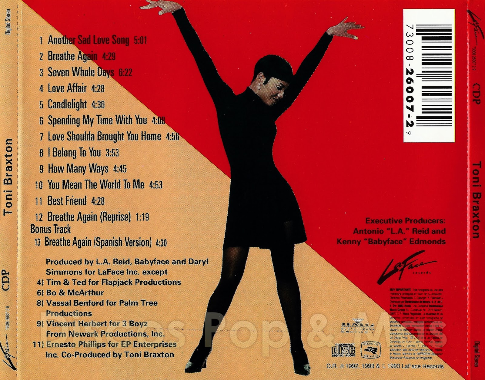 Discos Pop & Mas: Toni Braxton - Toni Braxton
