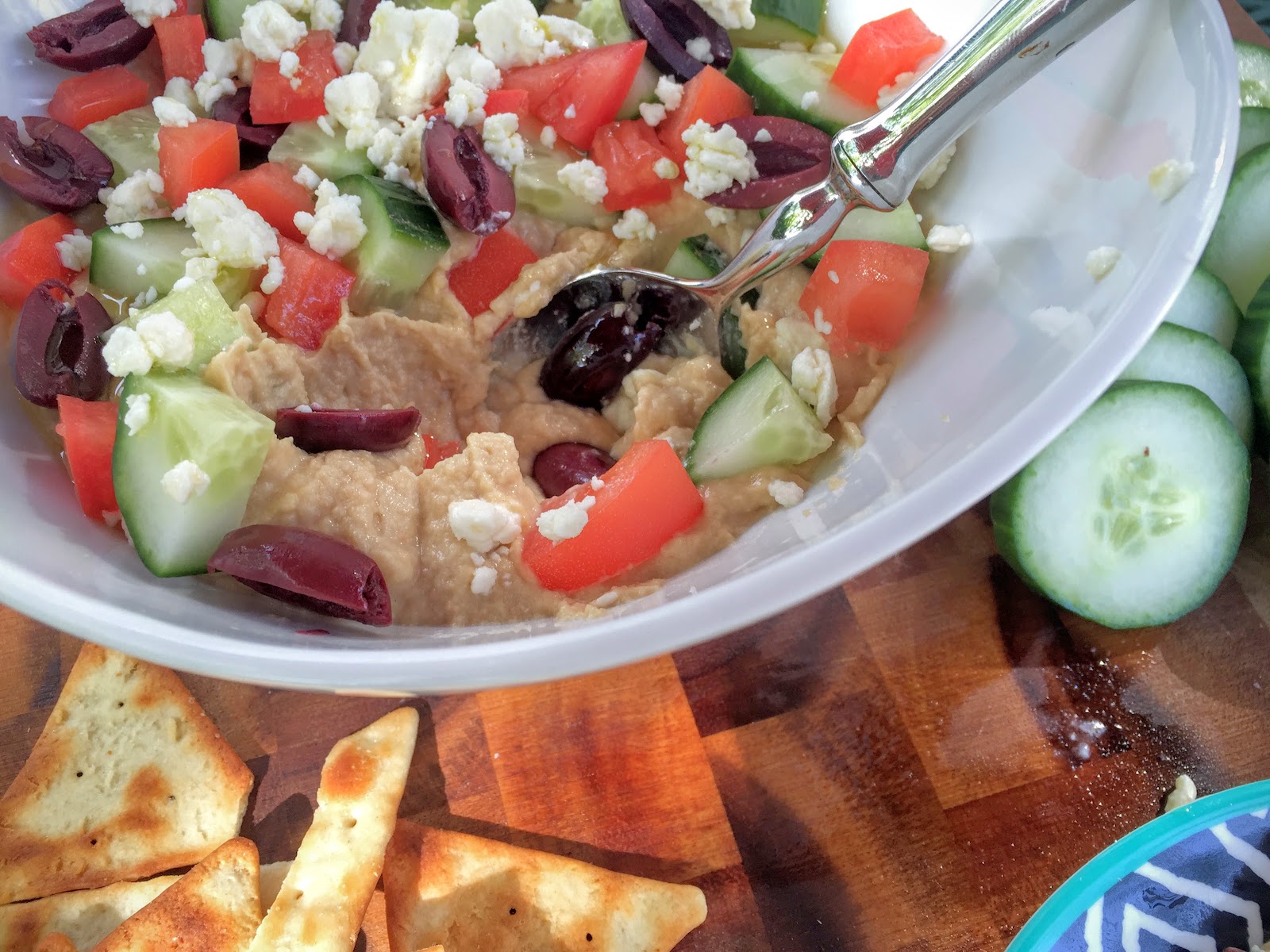 Easy Hummus Layer Dip And Hattie Makes Three