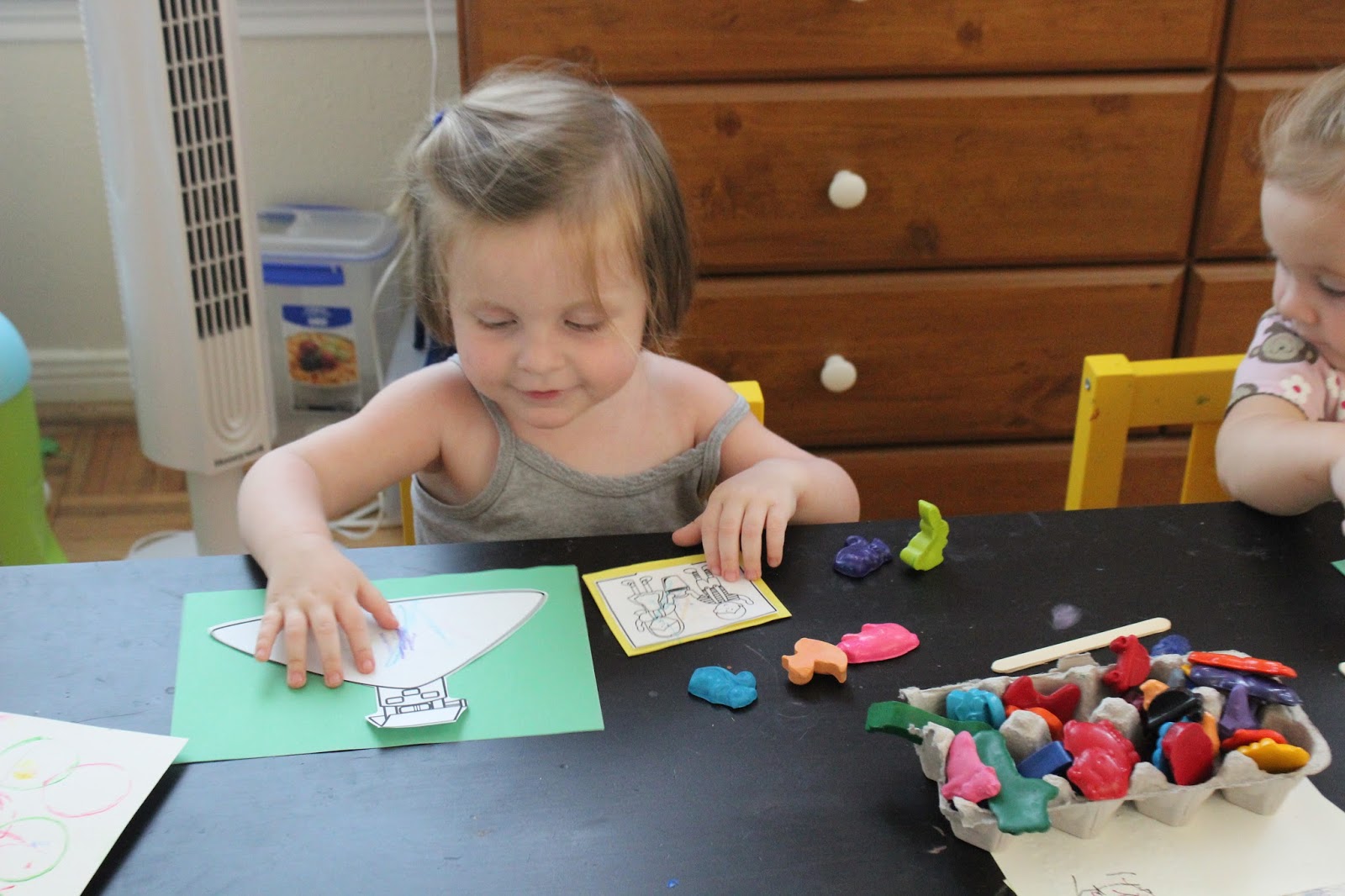 Giggles and Glue sticks....sisters learning together. Nursery Rhymes
