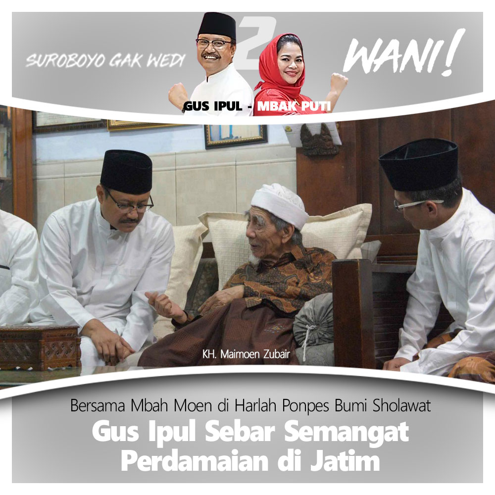 Bersama Mbah Moen, Gus Ipul Sebar Semangat Perdamaian Dan Peduli Tetangga