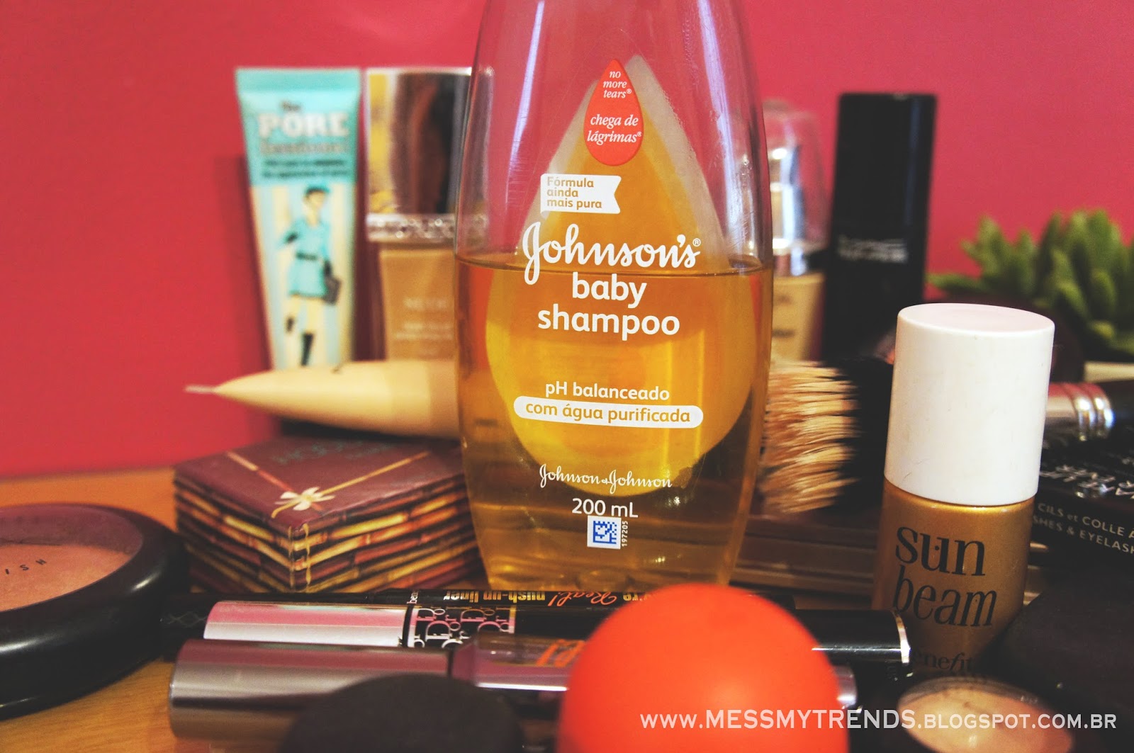 Mess my Trends Beauty Tips Shampoo Johnson's Baby para tirar a