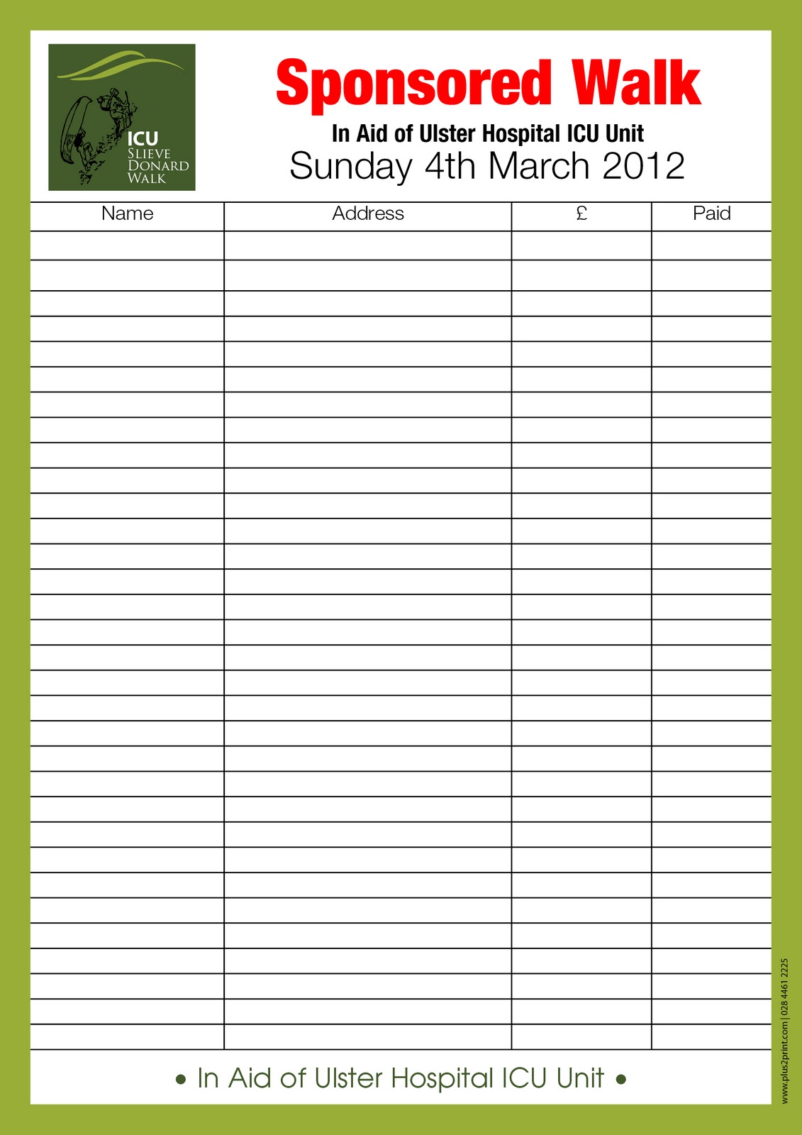 Template Free Printable Sponsorship Form Template Word