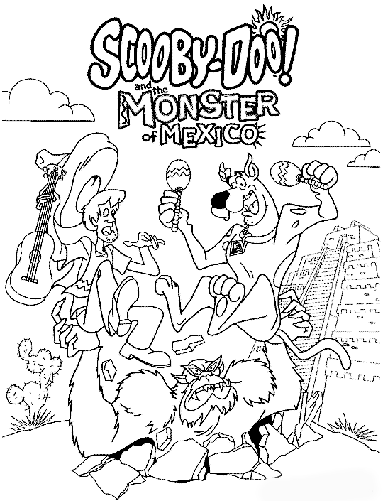 scooby doo halloween coloring pages - photo #7