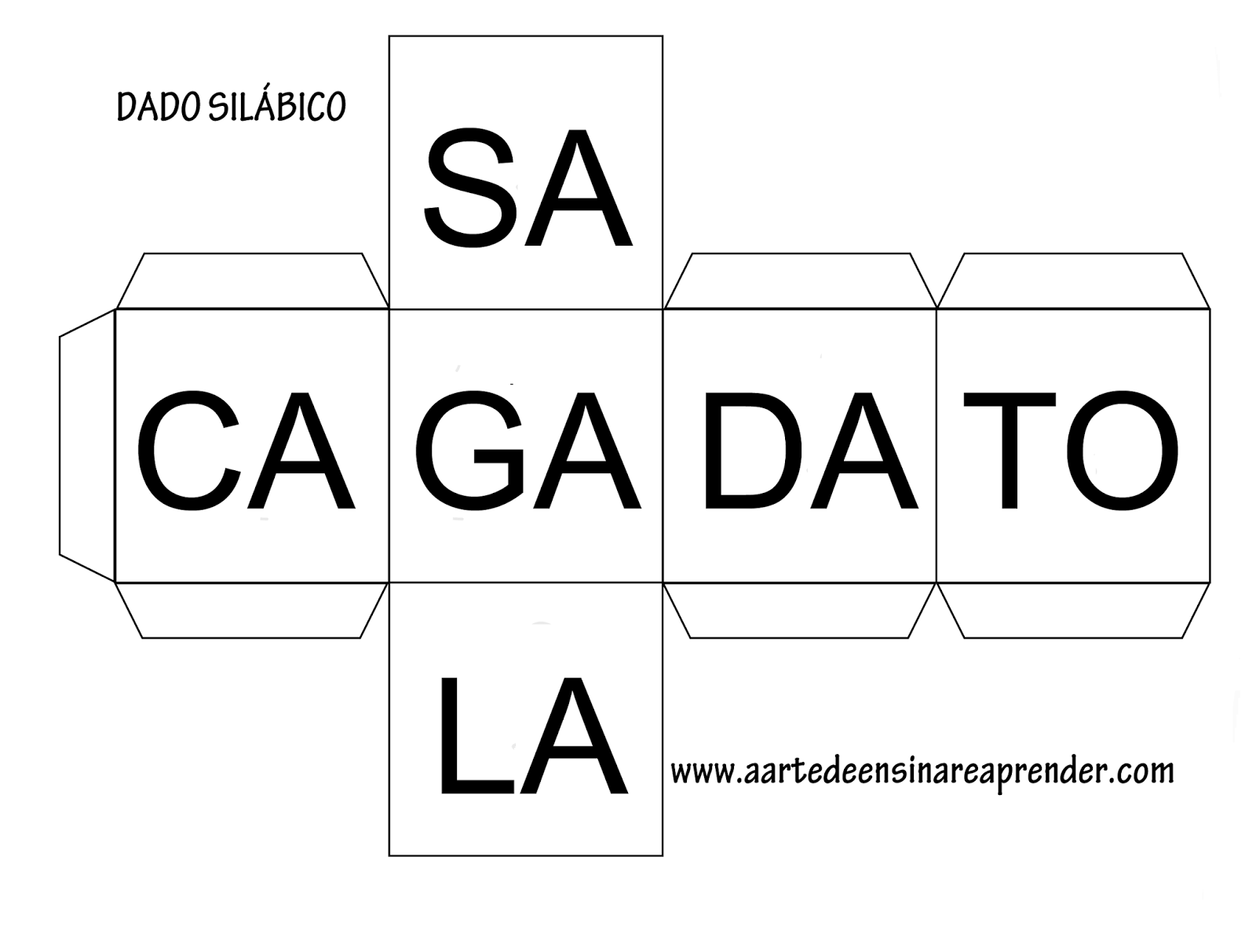 Dado Silábico - Jogo Pedagógico, Jogos Pedagogicos