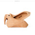 Cajitas de madera en forma de animal.
